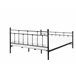 Beliani Cama com estrado Metal LYNX Preto