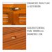 Mesa de jardim oval extensível em acácia para 8 pessoas Aktive Madeira