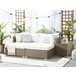 Beliani Conjunto lounge Ratan sintético NOTO Branco/ Bege