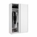 Armário 2 portas com efeito madeira Branco