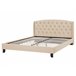Beliani Cama com estrado Poliéster BORDEAUX 169x221 Bege
