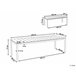Beliani Mesa extensível TOFANE 198x90 Cinza