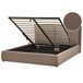 Beliani Cama baú Bouclé BAJONNA 184x235 Cinza