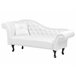 Beliani Chaise longue versão à esquerda Pele sintética LATTES Branco