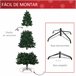 Árvore de Natal PVC, Aço HOMCOM, casa - natal Verde