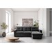 Sofá Cama Com Baú e Chaise Longue Cinza Claro