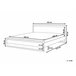 Beliani Cama com estrado Pinho GIULIA 165x213 Castanho