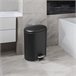 WELL HOME - Balde de pedal Siliflex em aço inoxidável Preto