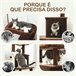 Arranhador para Gatos Melamina de Madeira e Sisal PawHut Castanho