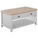 Beliani Mesa de centro CONCAN 55x99 Cinza Claro