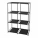 Estante modular Well Home com 6 compartimentos Preto