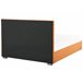 Beliani Cama com armazenamento Veludo ROUEN 168x214 Laranja