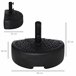 Base de Parede para Chapéu de Sol HDPE, Metal Outsunny 50x31 Preto