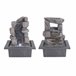 Fonte de água Well Home com design de 2 pedras e luzes Cinza