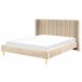 Beliani Cama com estrado Veludo VILLETTE 205x222 Bege