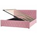 Beliani Cama com estrado Veludo ROCHEFORT 190x214 Rosa