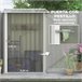 Abrigo de Armazenamento Aço Galvanizado Outsunny Cinza