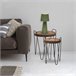 Well Home Conjunto de 2 mesas de centro Natural