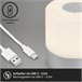 Candeeiro de mesa SMAL LED 1 2W 7cm marca BRILONER Cinza