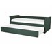 Beliani Cama com estrado Poliéster LIBOURNE 184x220 Verde Escuro