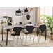 Beliani Mesa de jantar AVIS 90x140 Preto