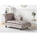Beliani Chaise longue Poliéster LORMONT Cinza Escuro