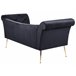 Beliani Chaise longue Veludo NANTILLY Preto