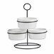 Conjunto de 3 taças redondas + prateleira coleção VESSIA Branco