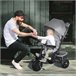 Triciclo para Bebés Metal, plástico e tecido de poliéster HOMCOM Cinza