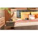Conjunto cama com cabeceira e 2 mesinhas RICCIANO Carvalho