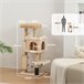 Arranhador para Gatos Melamina de Madeira e Sisal PawHut Cru