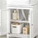 Armário de lavatório com 2 níveis e 2 portas BZR35-W SoBuy Branco