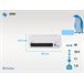Aquecedor Split Cerâmico 1000W / 2000W com controlo remoto Branco