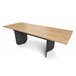 Mesa de jantar extensível ARUBA Preto/ Madeira