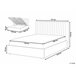 Beliani Cama com armazenamento Veludo VION 157x216 Cinza