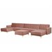 Beliani sofá modular Veludo ABERDEEN Rosa