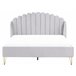 Beliani Cama com estrado Veludo AMBILLOU 177x214 Bege