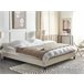 Beliani Cama com estrado Bouclé ROANNE 190x213 Creme