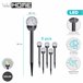 Well Home Conjunto de 5 Luzes Solares Cromada