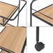 [en.casa] Carro de serviço Hole com 2 prateleiras em metal MDF 62 Preto