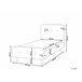Beliani Cama com estrado Poliéster RENNES 101x220 Bege