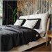 Beliani Cama com estrado Chenille MELLE 195x240 Bege