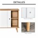 Aparador de Cozinha MDF, Metal HOMCOM 130 Castanho