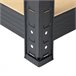 Pack 2 Prateleiras Modulares com 5 Prateleiras Ajustáveis ​​O91 Preto