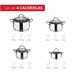 Trem de cozinha GOURMET da marca BERGNER 8 peças Cinza