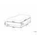 Beliani Cama com estrado Bouclé ROANNE 100x213 Creme