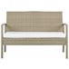 Beliani Conjunto lounge Ratan sintético MARSALA Bege
