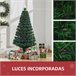 Árvore de Natal PVC e Metal HOMCOM, casa - natal Verde