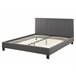 Beliani Cama com estrado Poliéster POITIERS 171x215 Cinza