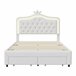 Cama, LED, cama adolescente, cama de casal, gavetas Branco
